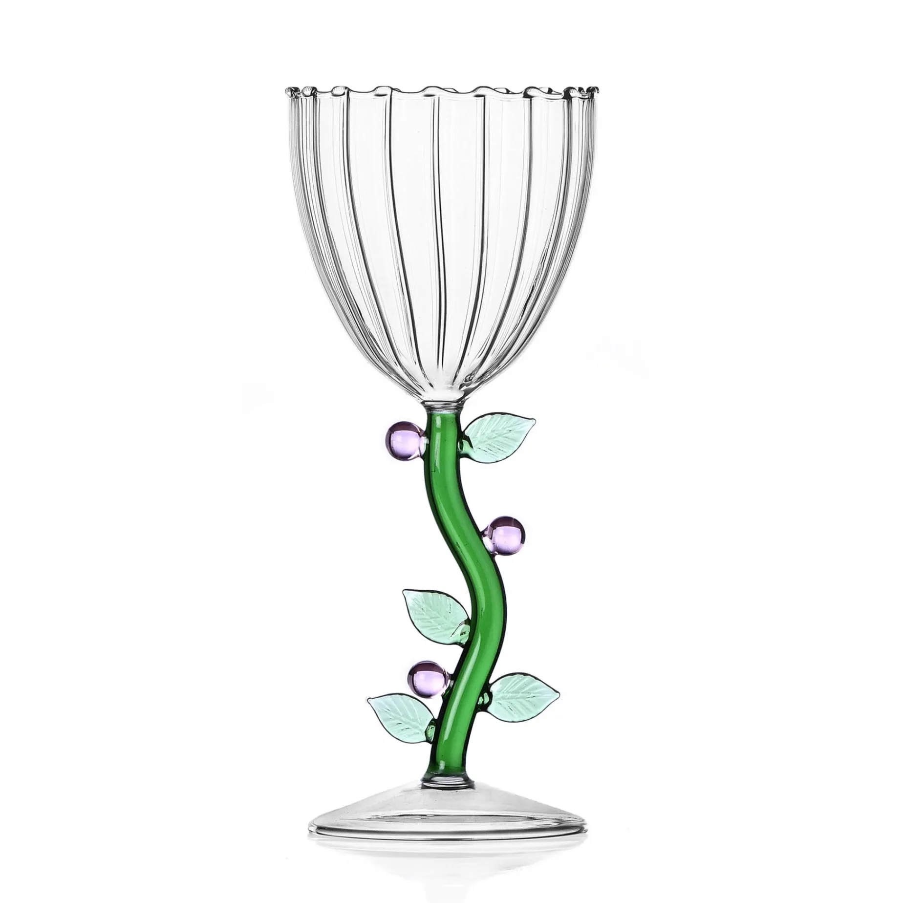 Ichendorf Milano Pink Flower Optical Wine Glass, 280ml