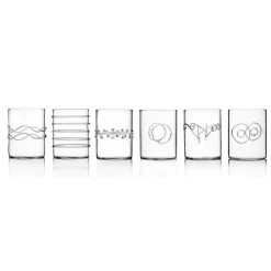 Ichendorf Milano Set of 6 Assorted Water Tumblers, Clear