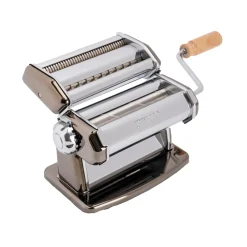 Imperia Black Gourmet Pasta Maker with Textured Rollers
