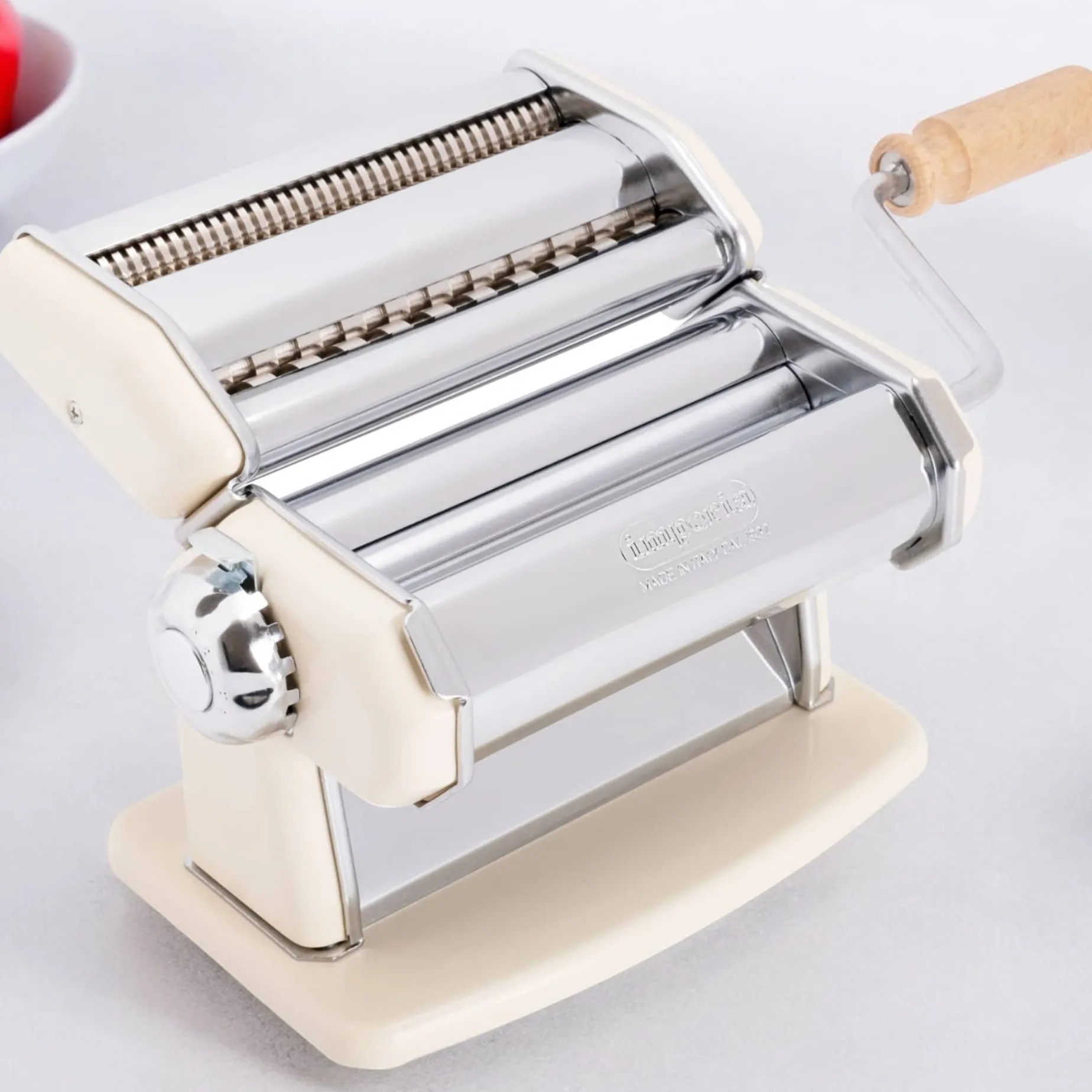 Imperia Ivory Pasta Maker with Dust Bag & Hopper