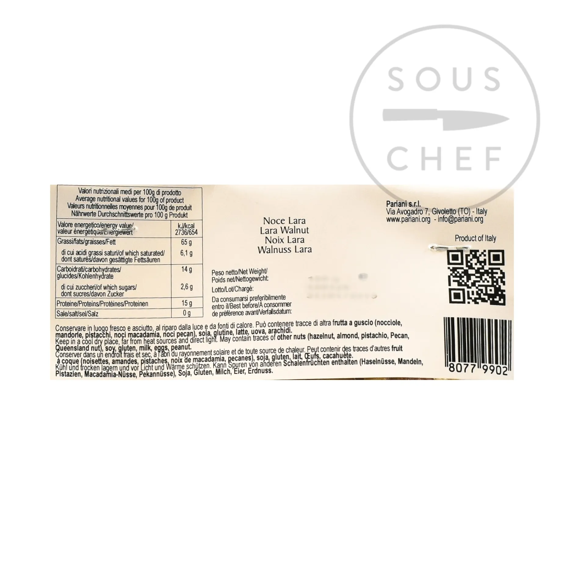 Italian Lara Walnut Quarters, 150g