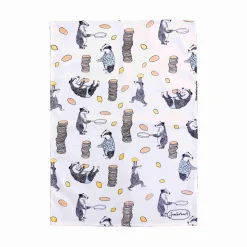 Jimbob Art Badger Pancakes Tea Towel