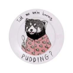 Jimbob Art Tell Me We're Having Pudding Side Plate, 20cm