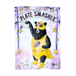 Jimbob Art The Amazing Plate Smasher Tea Towel