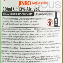 Jinro Chamisul Grapefruit Soju 13V, 350ml