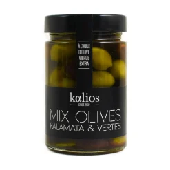 Kalios Kalamata & Chalkidiki Olives in Extra Virgin Olive Oil, 290g