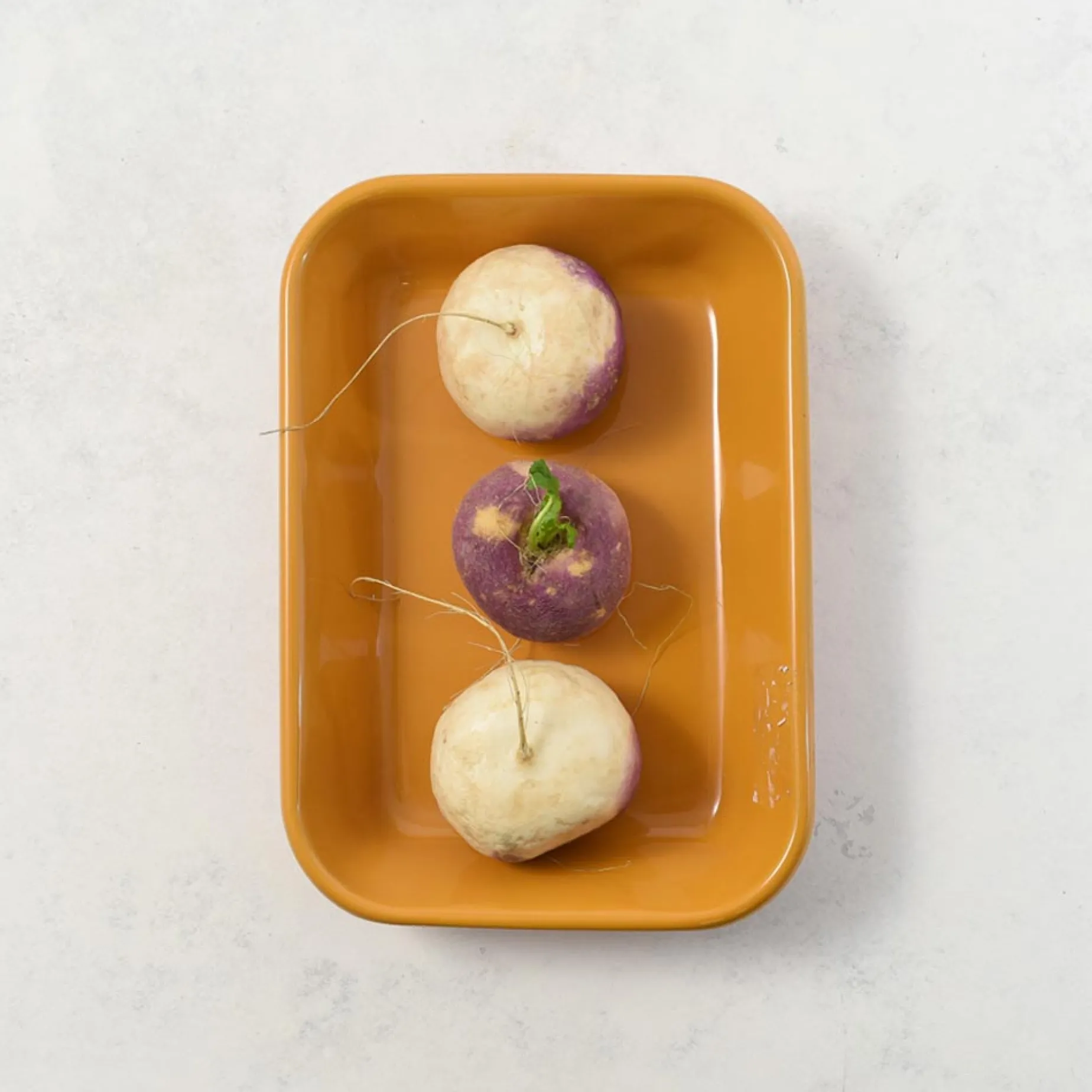 Kapka x Sous Chef Colourblock Enamel Roasting Dish, 21cm, Pink & Yellow