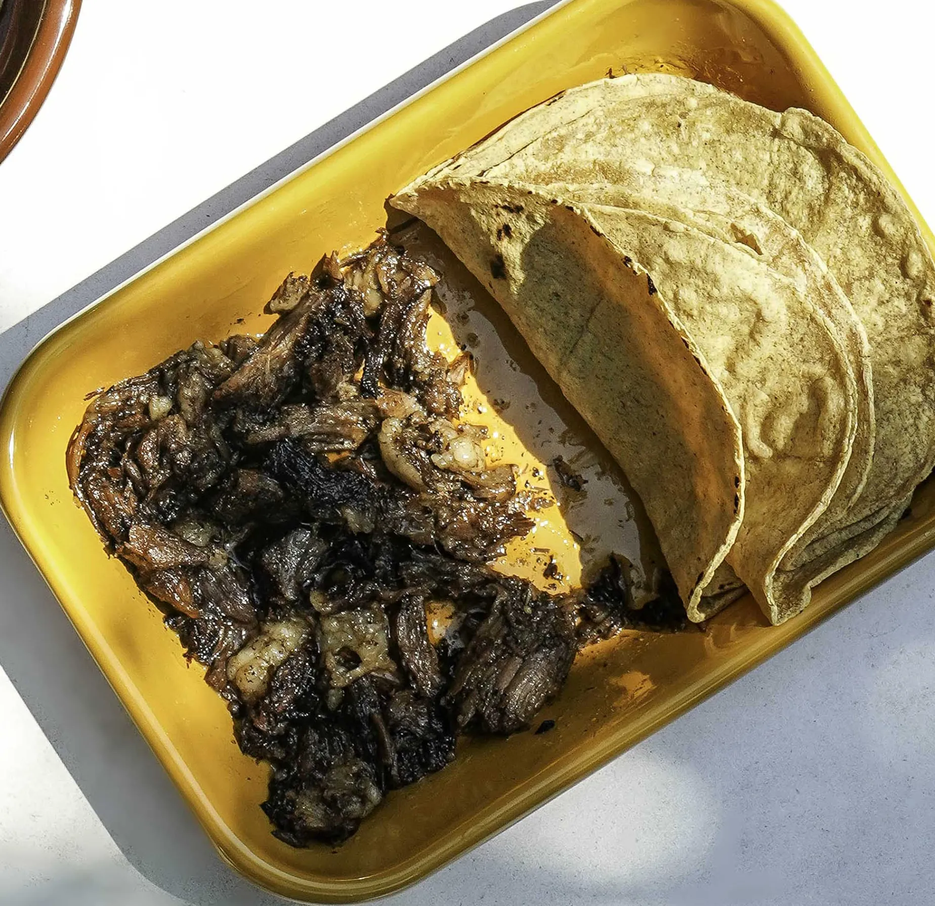 Kapka x Sous Chef Colourblock Enamel Roasting Dish, 21cm, Pink & Yellow