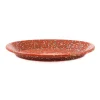 Kapka x Sous Chef Rust Splatter Enamel Oval Serving Tray, 31cm