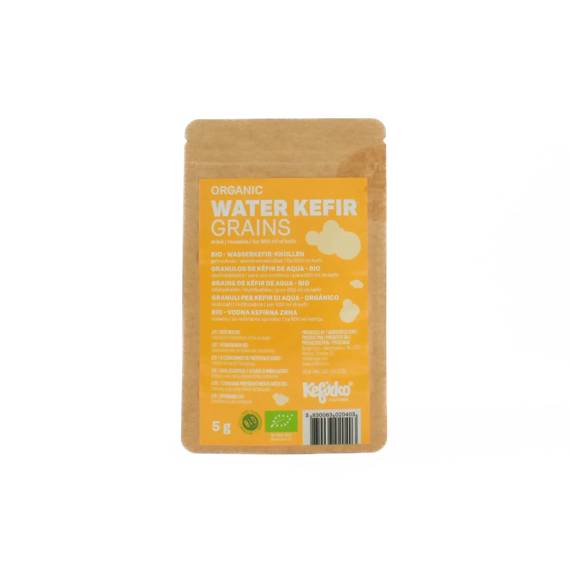 Kefirko Water Kefir Grains, 5g