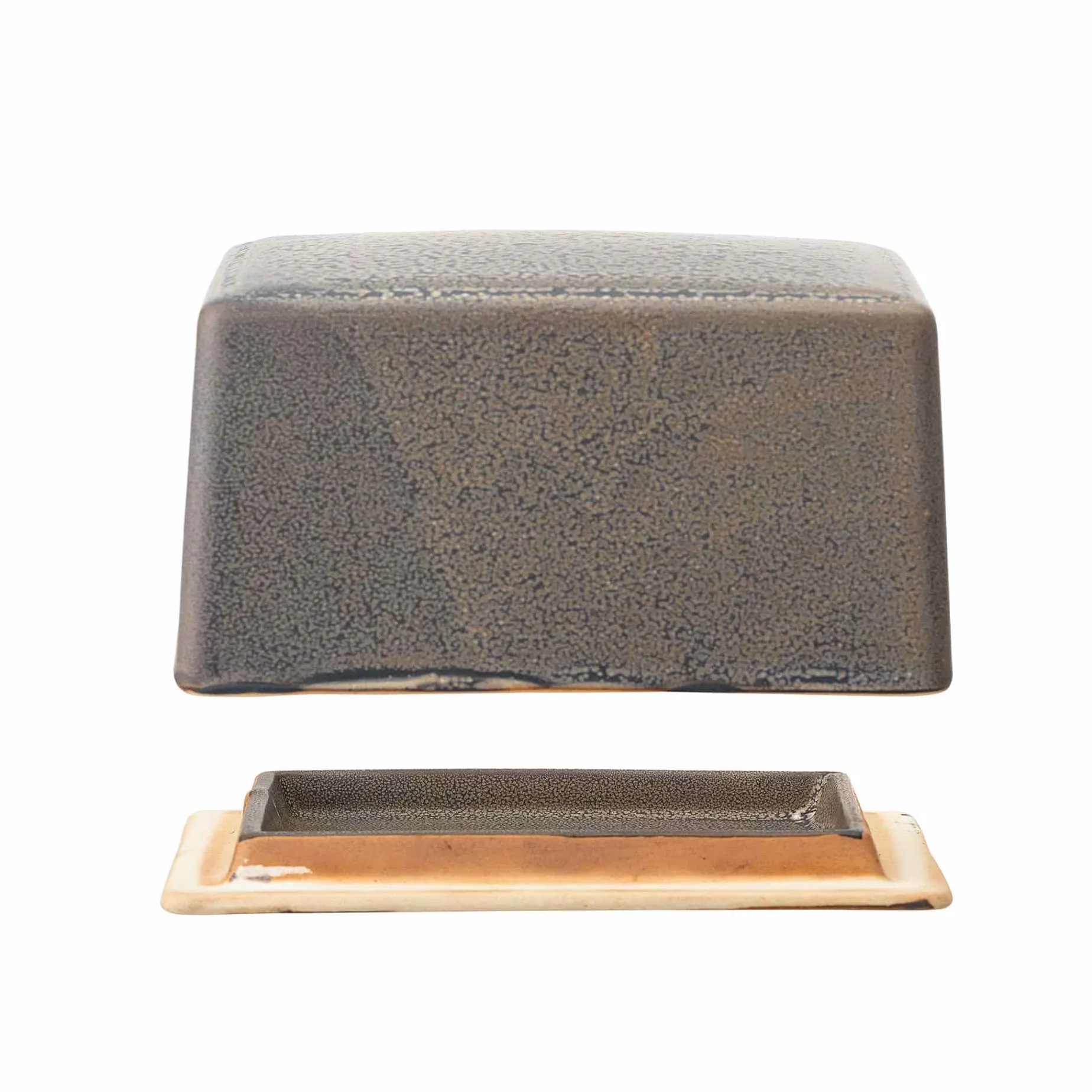 Kendra Grey Stoneware Butter Dish