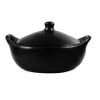 La Chamba Black Clay Low Oval Cocotte, 24x18cm