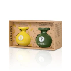 Ladolea Set of 2 Lemon & Oregano Infused Extra Virgin Olive Oil, 80ml