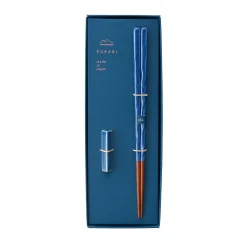 Lancewood Navy Japanese Luxury Chopstick Gift Set, 23cm