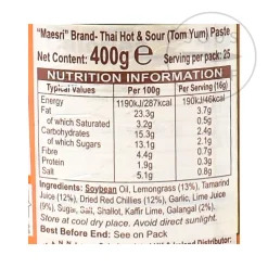 Mae Sri Tom Yum Paste, 400g