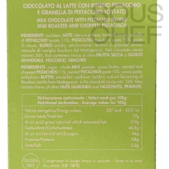 Maglio Milk Chocolate Bar with Pistachio Cream Filling, 95g