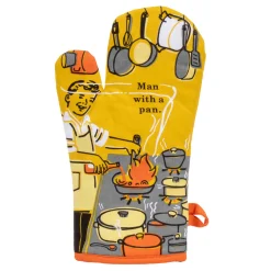 Man with a Pan Double Sided Oven Mitt