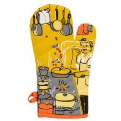 Man with a Pan Double Sided Oven Mitt