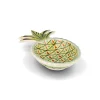 Mexican Hand Painted Green and Yellow Pineapple Large Plate, 23cm