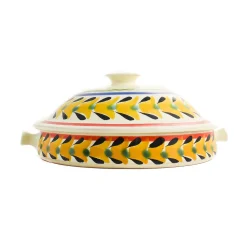 Mexican Hand Painted Rooster Tortilla Warmer, 22cm