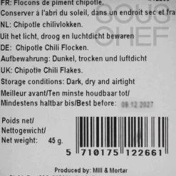 Mill & Mortar Chipotle Chilli Flakes, 45g