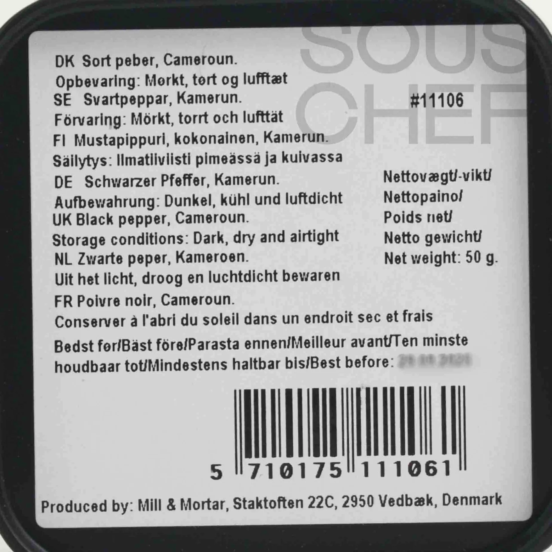 Mill & Mortar IGP Penja Black Peppercorn, 50g