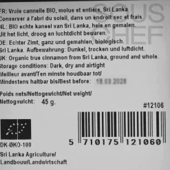 Mill & Mortar Organic Ananda's Cinnamon, 45g