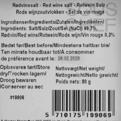 Mill & Mortar Red Wine Salt Flakes, 80g