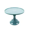 Mosser Glass Georgia Blue Milk Glass Cake Stand 10"