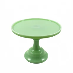 Mosser Glass Jade Milk Glass Cake Stand