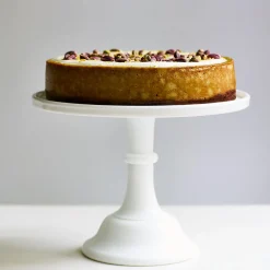 Mosser Glass White Milk Glass Cake Stand