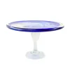 Murano Glass Blue Cake Stand, 25cm