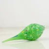 Murano Glass Decorative Teardrop Ornament, Green