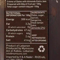 Mymoune Date & Almond Jam, 250g