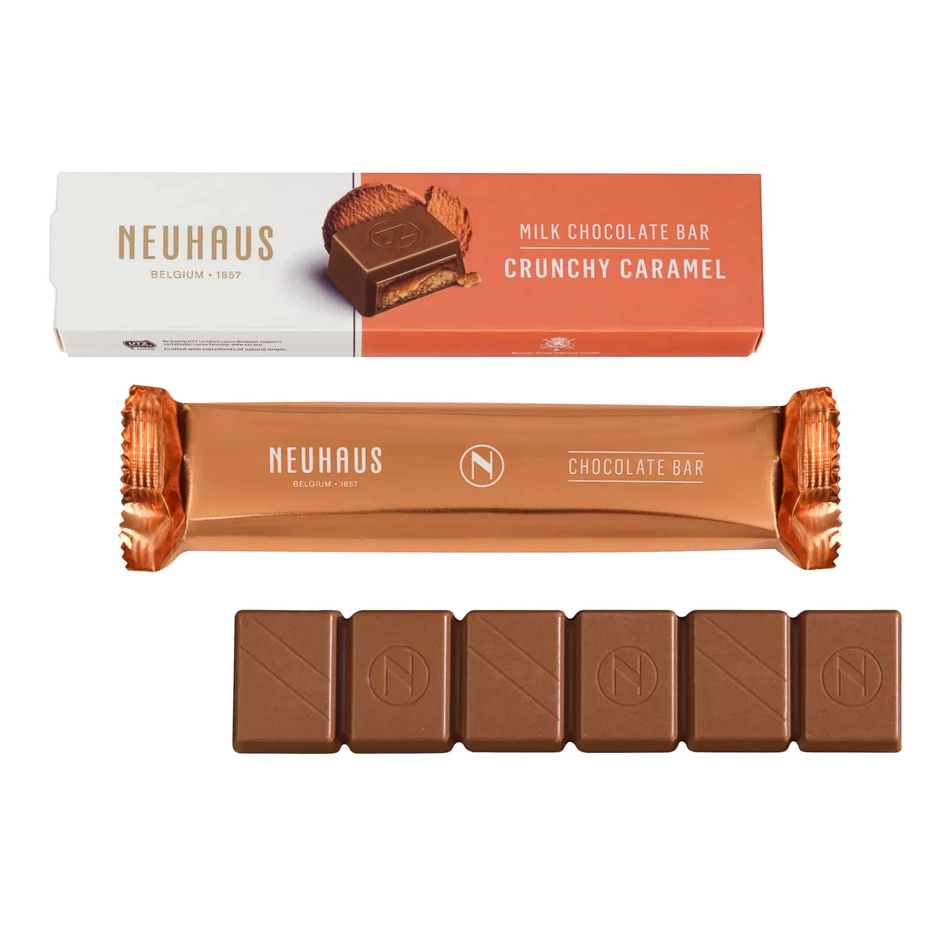 Neuhaus Milk Chocolate Crunchy Caramel Bar, 55g