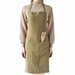 Olive Daily Linen Apron