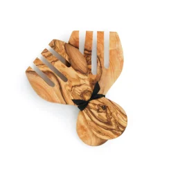 Olive Wood Salad Hands Set, 20cm
