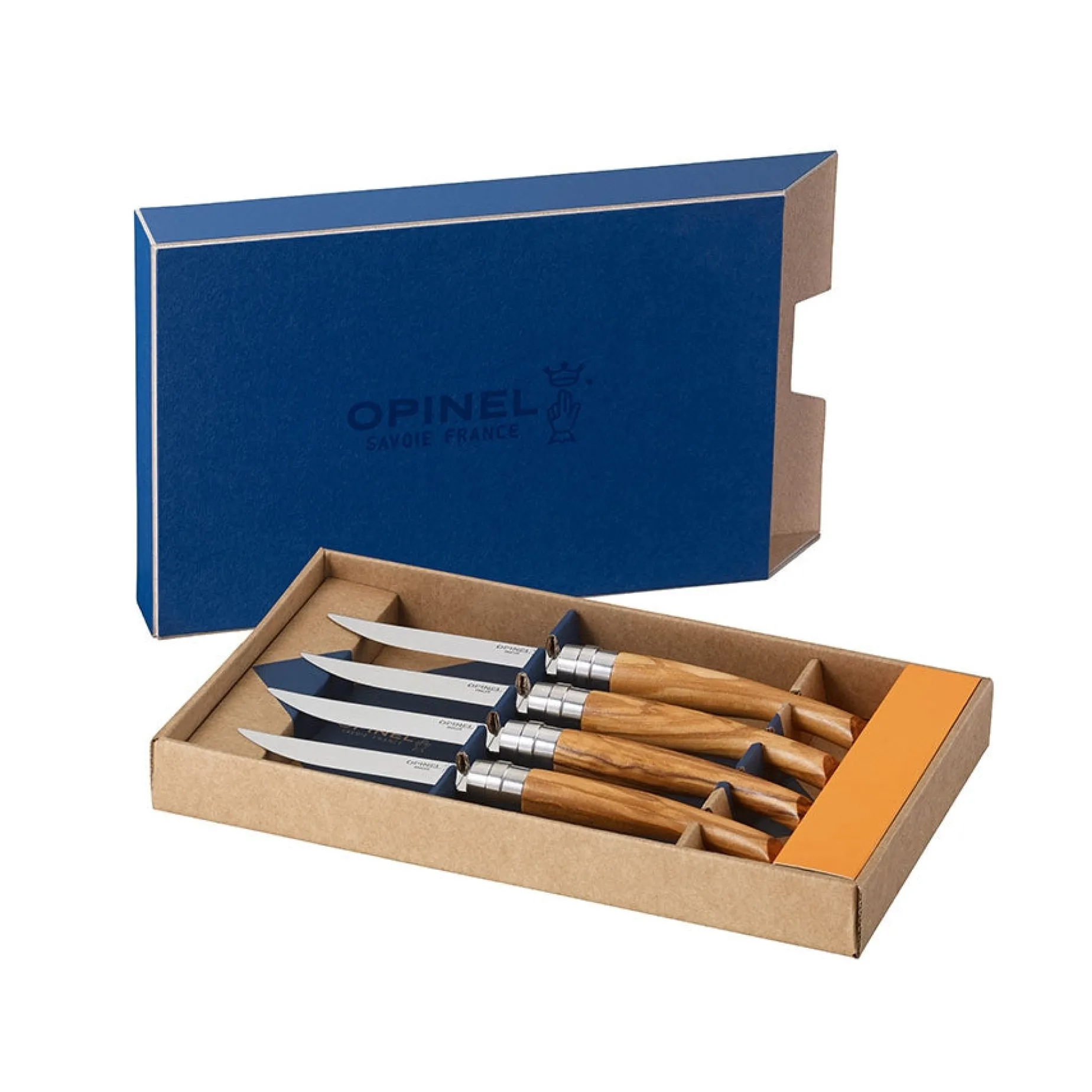 Opinel Olivewood Deluxe Steak Knife Box Set