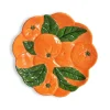 Orange Ceramic Plate, 23.5cm