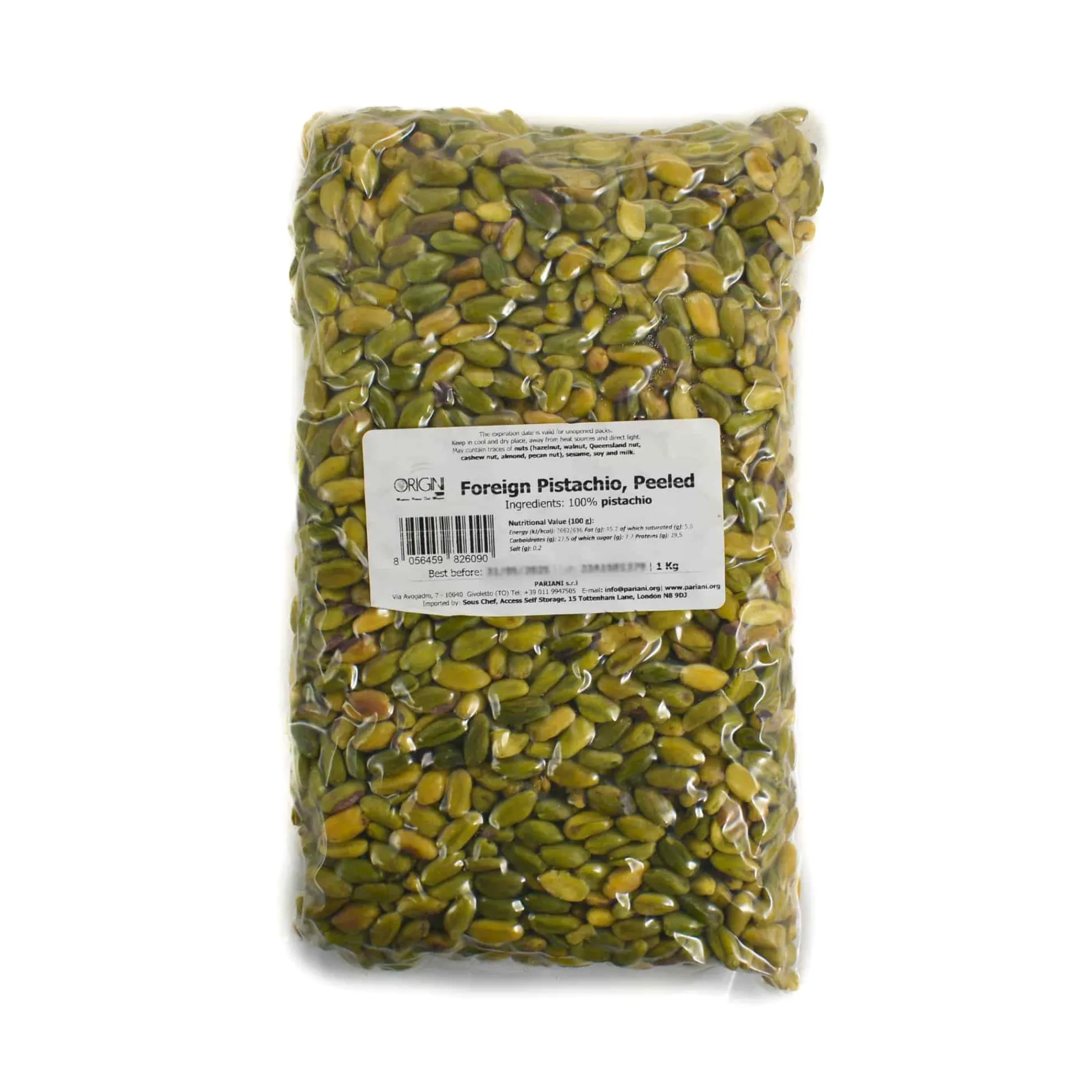 Pariani Whole Pistachio Peeled, 1kg
