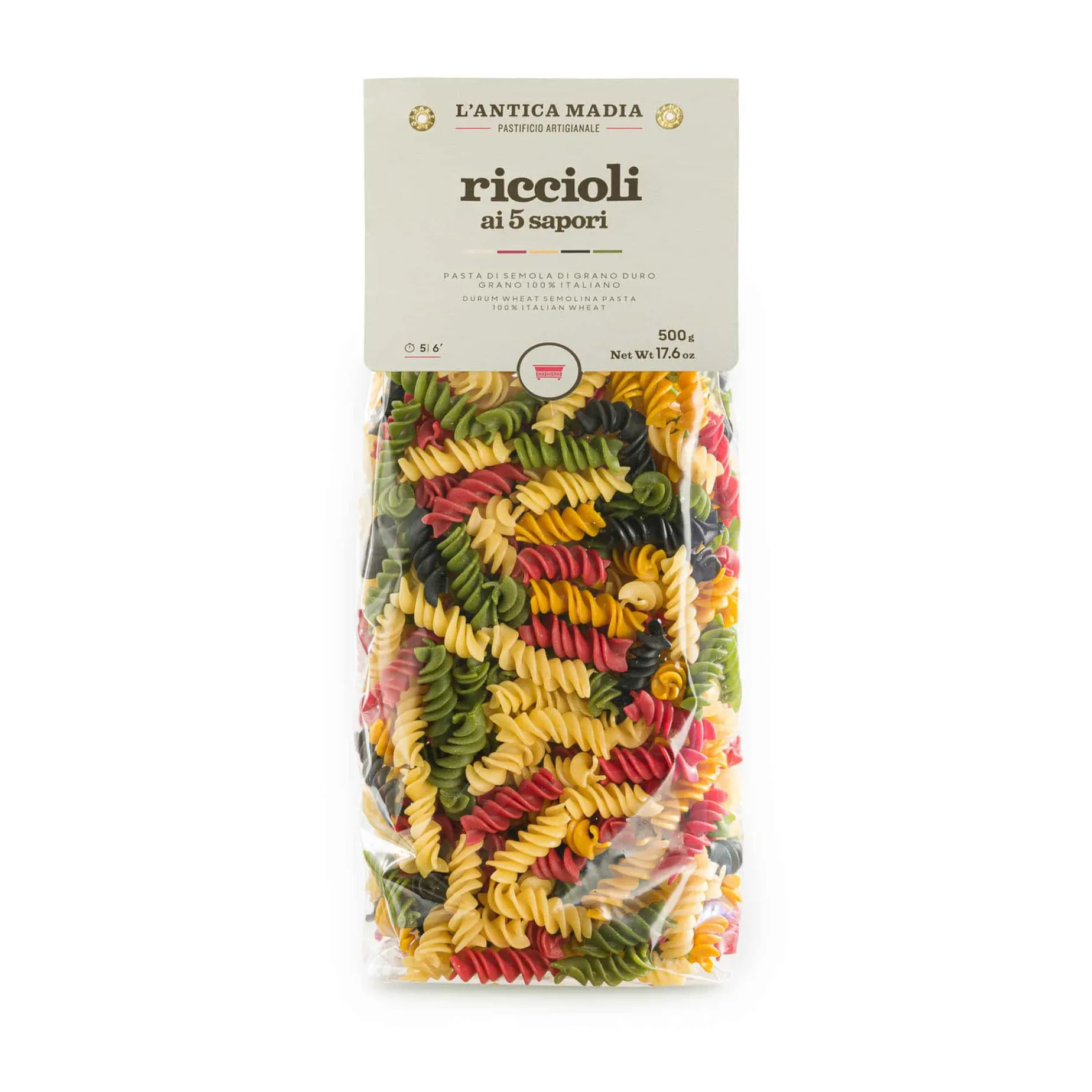 Pasta L'Antica Multicolour Pasta Riccioli, 500g
