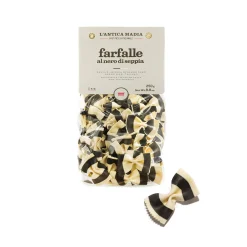 Pasta L'Antica Striped Farfalle with Squid Ink, 250g