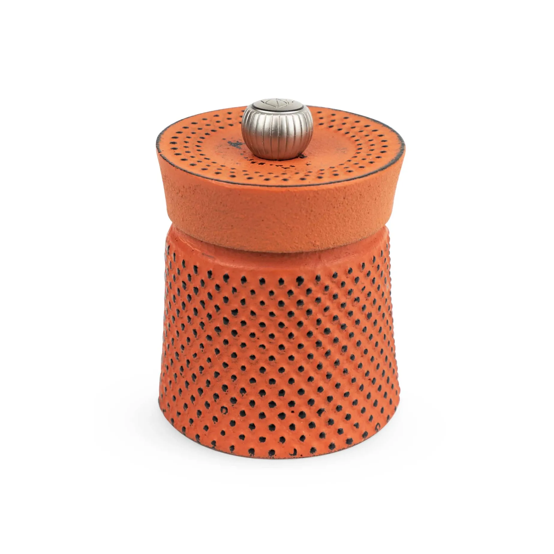 Peugeot Bali Fonte Cast Iron Pepper Mill Orange, 8cm