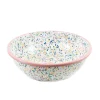 Pink Dot Enamel Large Salad Bowl, 32cm