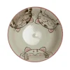 Pink Lucky Cat Japanese Ramen Bowl, 21cm