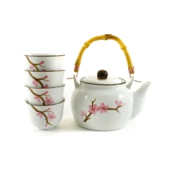 Pink Sakura Tea Set, 800ml