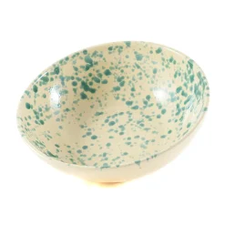 Puglia Aquamarine Splatter Large Salad Bowl, 28cm