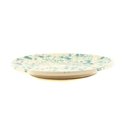 Puglia Aquamarine Splatter Dinner Plate, 27cm