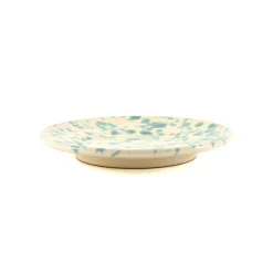 Puglia Aquamarine Splatter Side Plate, 19cm