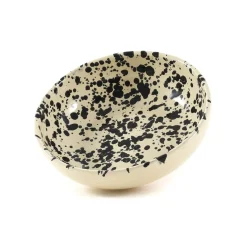 Puglia Black Splatter Bowl, 19cm